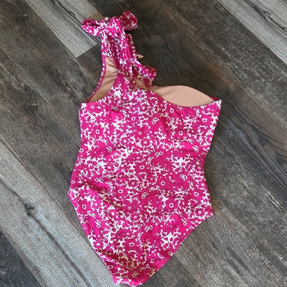 J. Crew Pink Floral One-Piece Swimsuit - Picture 7 of 9